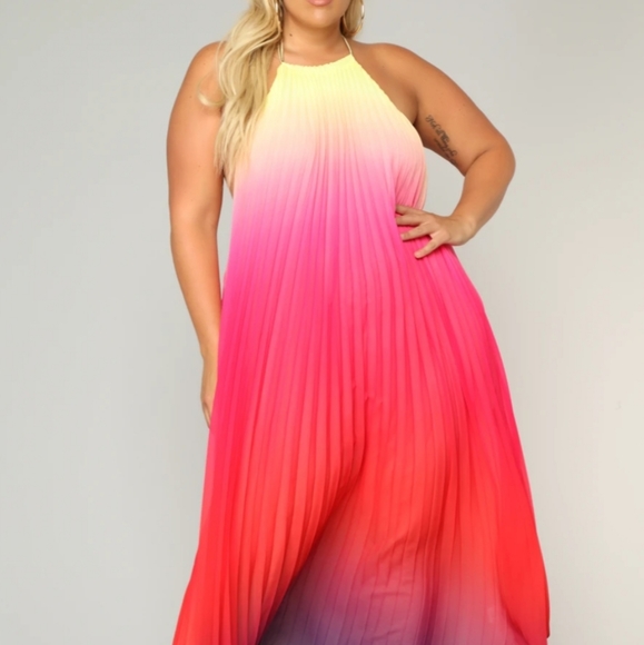 *SOLD* Beachy Ombrè Dress 3X - Picture 1 of 3